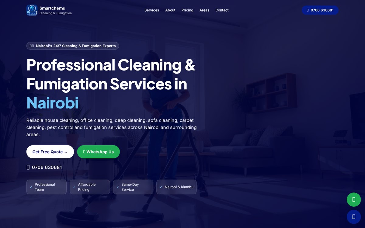 Screenshot of the Smartchems website built by ClintonStack Technologies